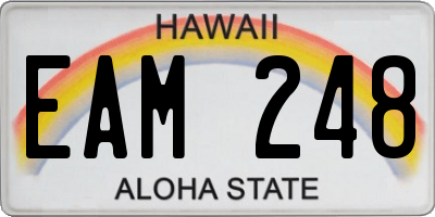 HI license plate EAM248