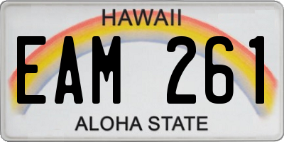HI license plate EAM261
