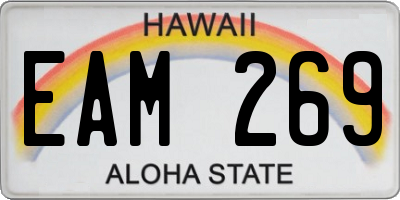 HI license plate EAM269