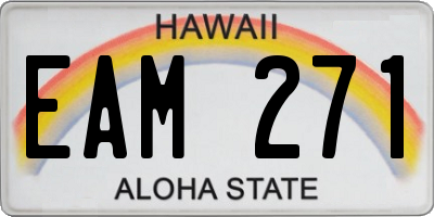 HI license plate EAM271