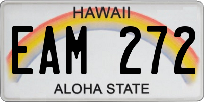 HI license plate EAM272