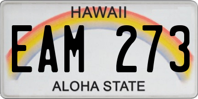 HI license plate EAM273