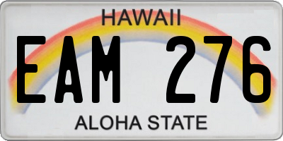 HI license plate EAM276