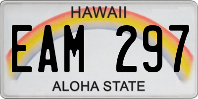 HI license plate EAM297