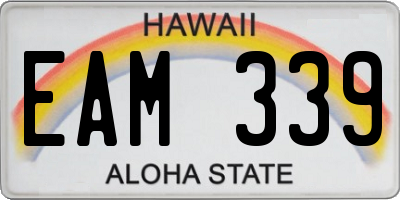 HI license plate EAM339