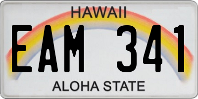 HI license plate EAM341