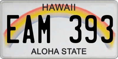 HI license plate EAM393