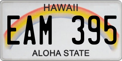 HI license plate EAM395