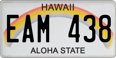 HI license plate EAM438