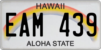 HI license plate EAM439