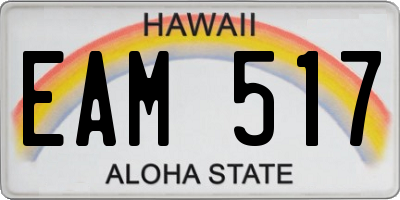 HI license plate EAM517