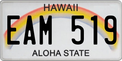 HI license plate EAM519