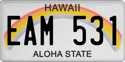 HI license plate EAM531