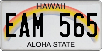 HI license plate EAM565