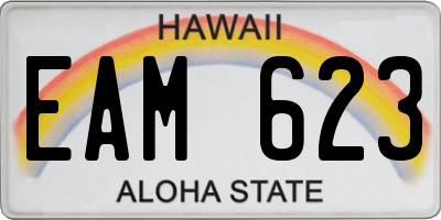 HI license plate EAM623