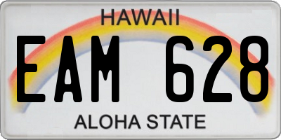 HI license plate EAM628