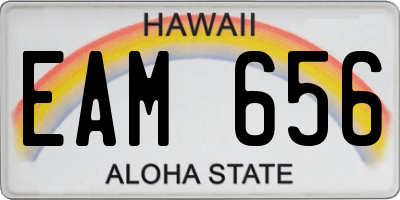 HI license plate EAM656
