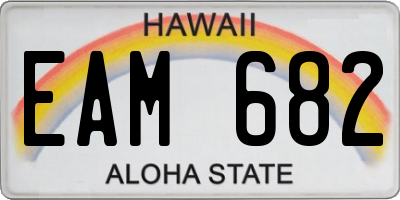 HI license plate EAM682