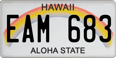 HI license plate EAM683