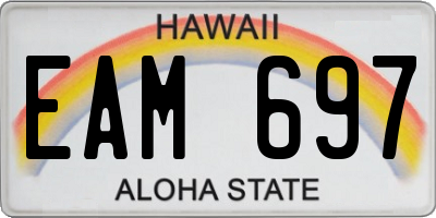 HI license plate EAM697