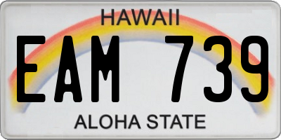 HI license plate EAM739