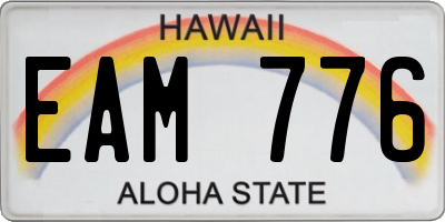 HI license plate EAM776