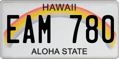 HI license plate EAM780