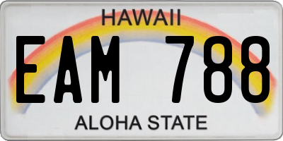 HI license plate EAM788