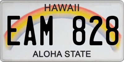 HI license plate EAM828