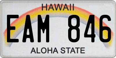 HI license plate EAM846