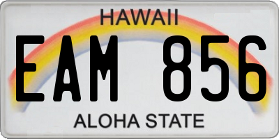 HI license plate EAM856