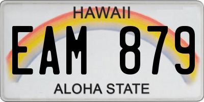 HI license plate EAM879