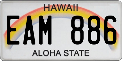 HI license plate EAM886