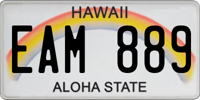 HI license plate EAM889