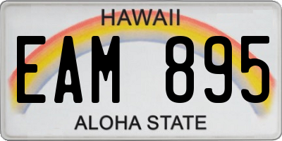 HI license plate EAM895