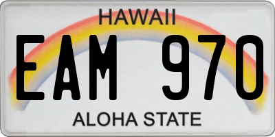 HI license plate EAM970