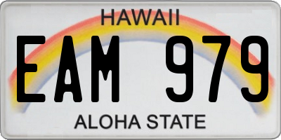 HI license plate EAM979