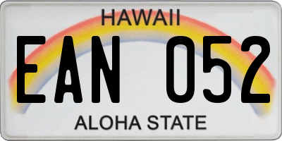 HI license plate EAN052