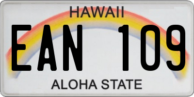 HI license plate EAN109