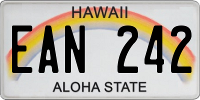HI license plate EAN242