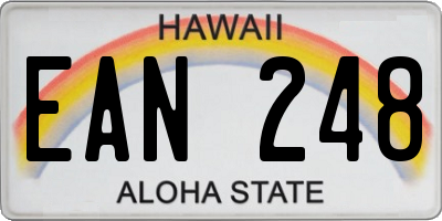 HI license plate EAN248