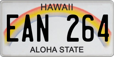 HI license plate EAN264