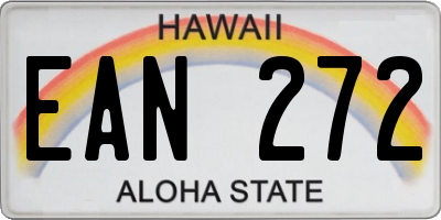 HI license plate EAN272