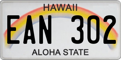 HI license plate EAN302