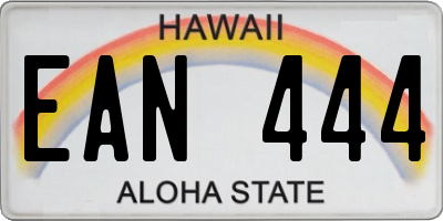 HI license plate EAN444