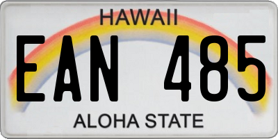 HI license plate EAN485