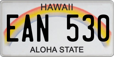 HI license plate EAN530