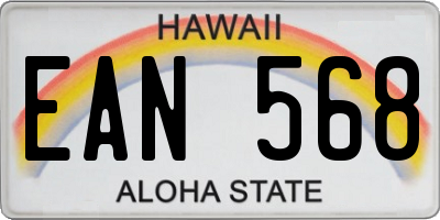 HI license plate EAN568