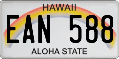 HI license plate EAN588