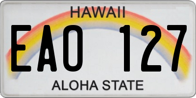 HI license plate EAO127